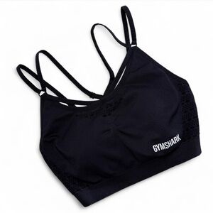 Gymshark Black Strappy Sports Bra